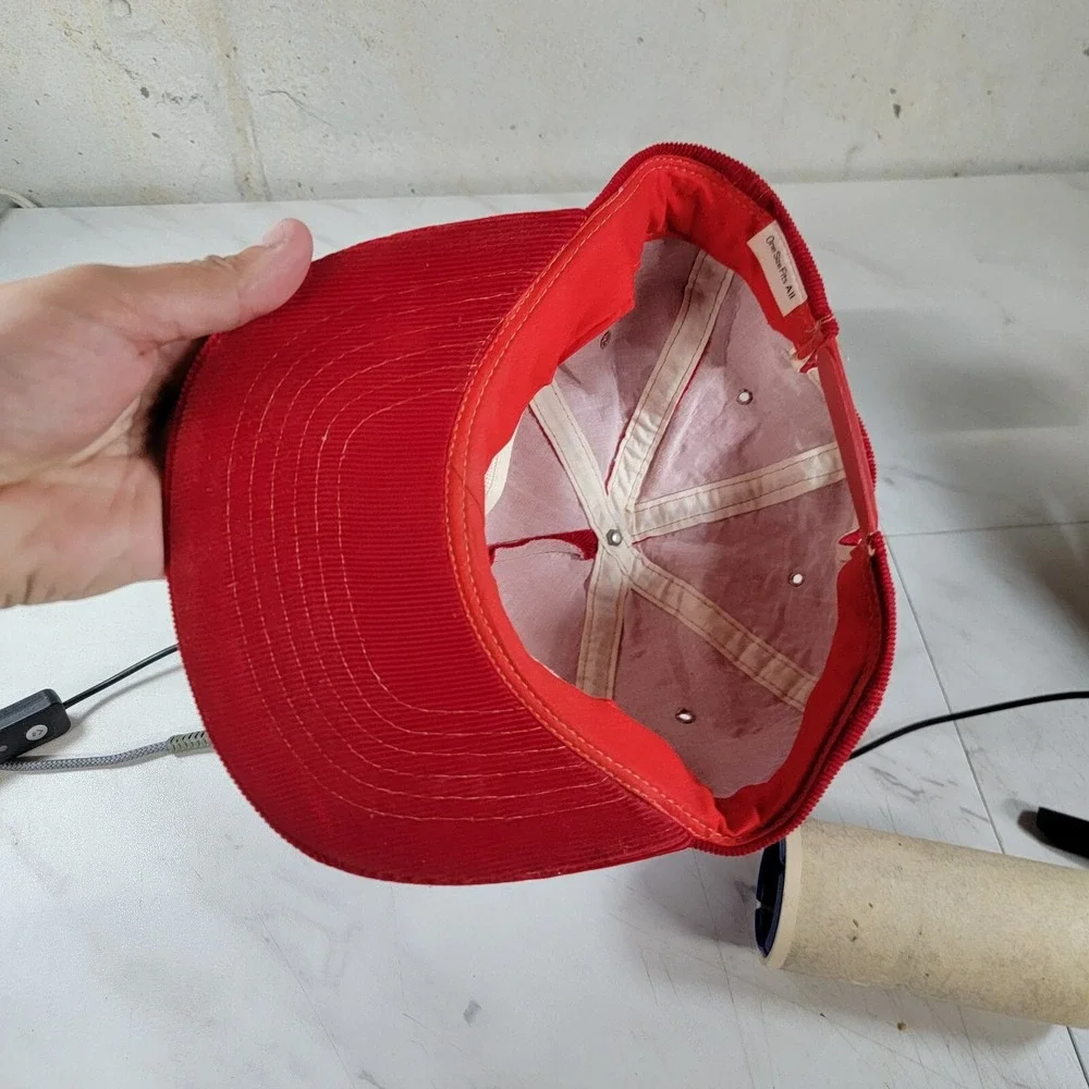 Ranken Technical College Ball Cap Hat Adjustable Vtg Corduroy Red - Picture 5 of 6
